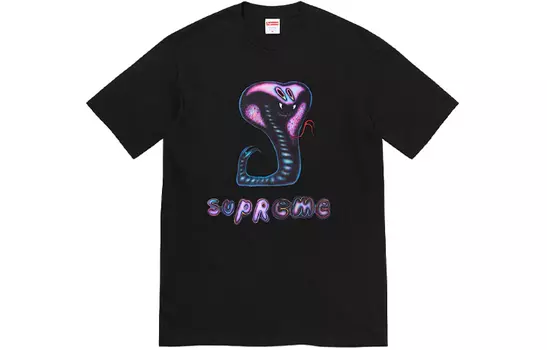 Футболка Supreme Snake, черный / фиолетовый