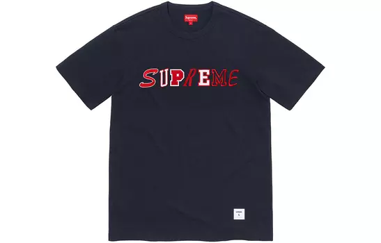 Футболка Supreme Collage Logo с короткими рукавами, черный