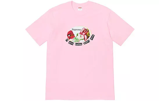 Футболка унисекс Supreme, розовый