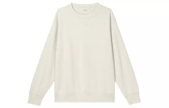 Футболка унисекс светло-бежевая Uniqlo, светло-бежевый