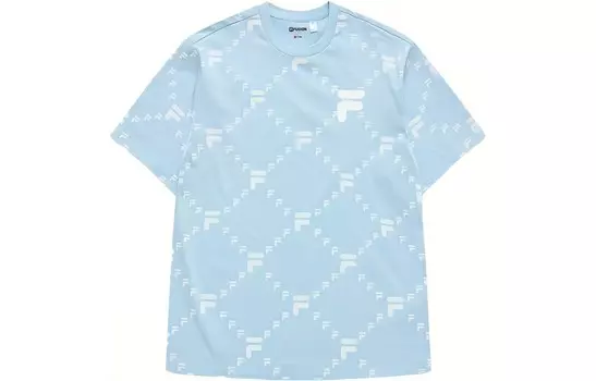 Футболка унисекс светло-голубая Fila Fusion, светло-голубой