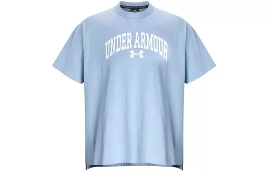 Футболка унисекс светло-голубая/фиолетовая Under Armour, голубой/фиолетовый