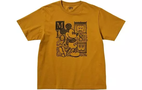 Футболка унисекс светло-коричневая Uniqlo, коричневый