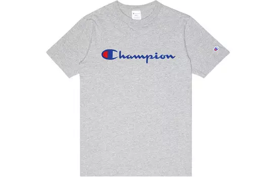 Футболка унисекс светло-серая Champion, серый