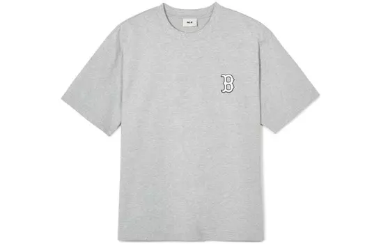 Футболка унисекс светло-серая Mlb, серый