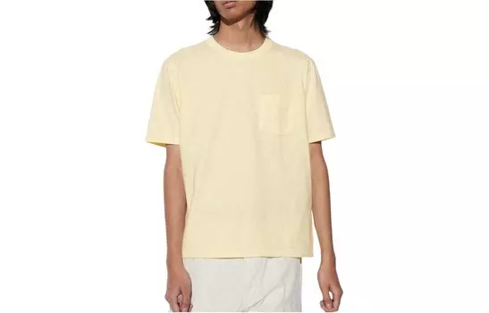 Футболка унисекс светло-желтая Uniqlo, светло-желтый