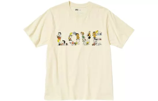 Футболка унисекс светло-желтая Uniqlo, светло-желтый