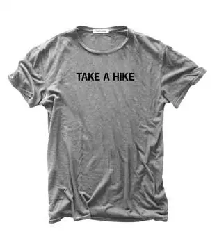 Футболка унисекс Take A Hike серого цвета Hiro Clark