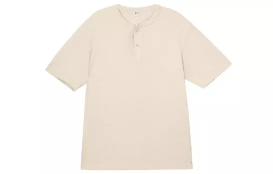 Футболка унисекс темно-бежевая Uniqlo, темно-бежевый