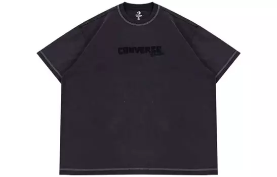 Футболка унисекс темно-серая Converse, темно-серый