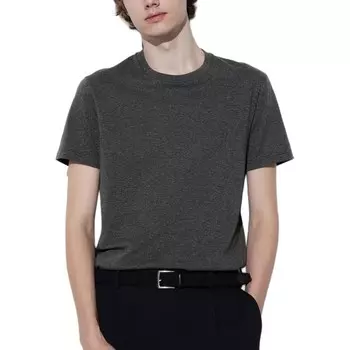 Футболка унисекс темно-серая Uniqlo, темно-серый