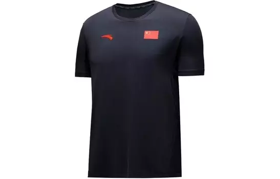 Футболка унисекс темно-синяя Anta, цвет Legend Blue