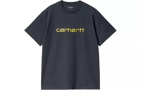 Футболка унисекс темно-синяя Carhartt Wip, темно-синий