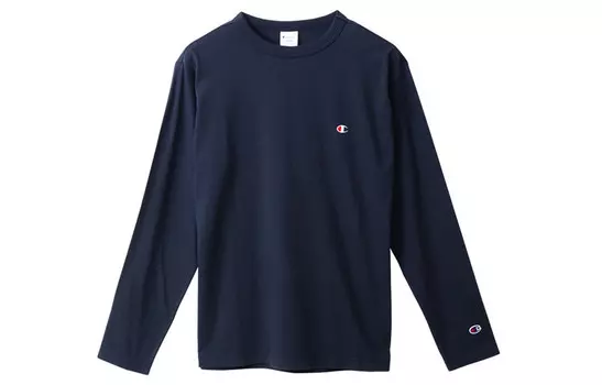Футболка унисекс темно-синяя Champion, темно-синий