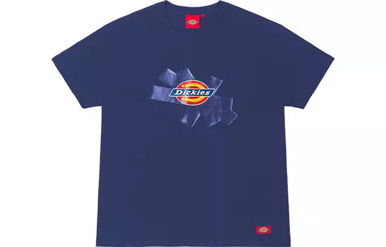 Футболка унисекс темно-синяя Dickies, темно-синий