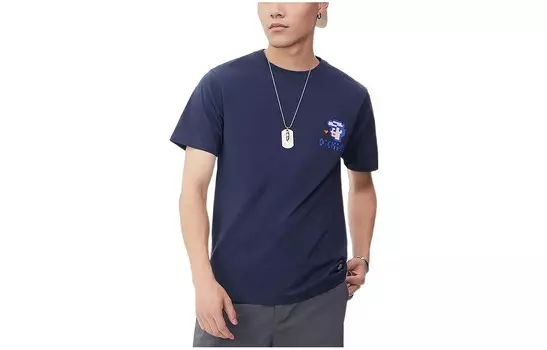 Футболка унисекс темно-синяя Dickies, темно-синий