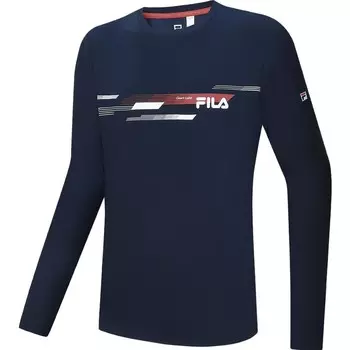 Футболка унисекс темно-синяя Fila, цвет Legend Blue