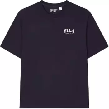 Футболка унисекс темно-синяя Fila, цвет Legend Blue