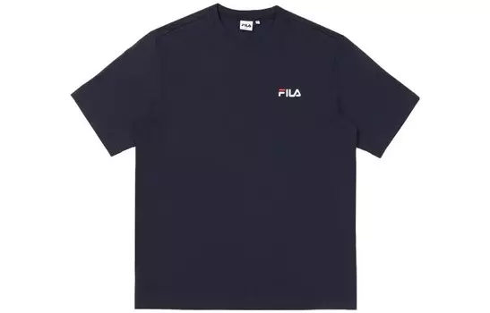 Футболка унисекс темно-синяя Fila, темно-синий