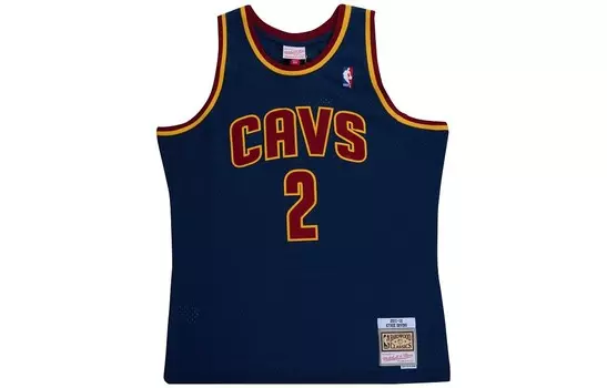 Футболка унисекс темно-синяя Mitchell & Ness, темно-синий