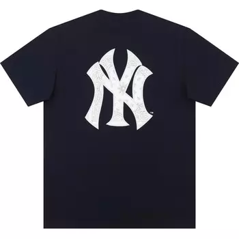 Футболка унисекс темно-синяя New Era, темно-синий