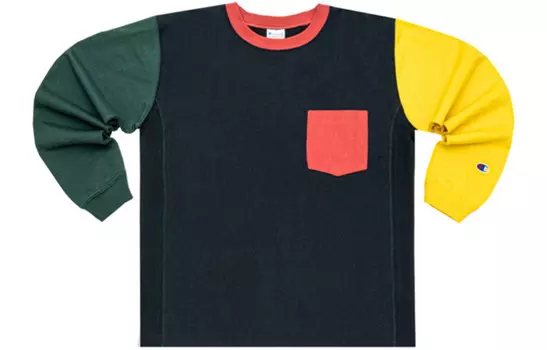 Футболка унисекс темно-синяя с вышивкой Champion, цвет Dark blue stitching