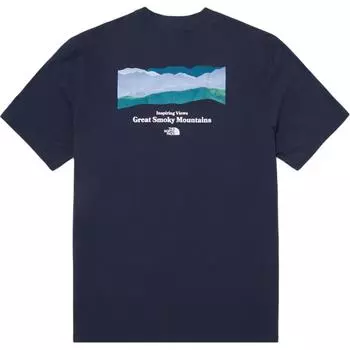 Футболка унисекс темно-синяя The North Face, синий