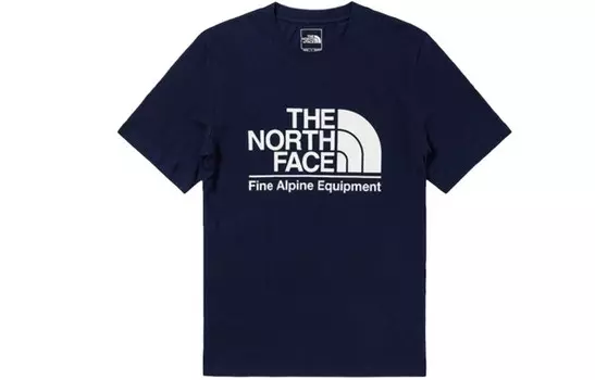 Футболка унисекс темно-синяя The North Face, темно-синий