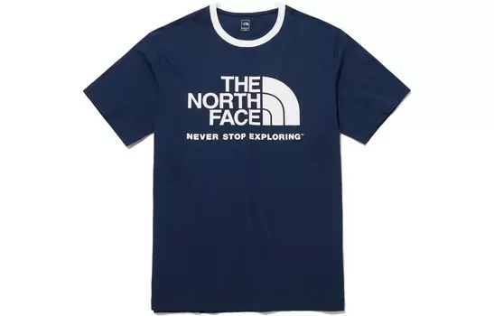Футболка унисекс темно-синяя The North Face, темно-синий