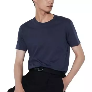 Футболка унисекс темно-синяя Uniqlo, темно-синий