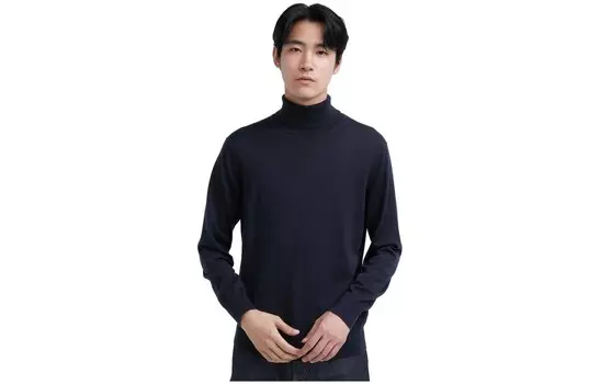 Футболка унисекс темно-синяя Uniqlo, темно-синий