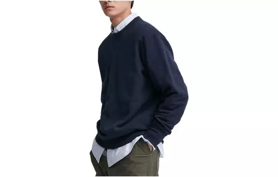 Футболка унисекс темно-синяя Uniqlo, темно-синий