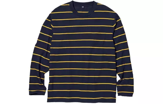 Футболка унисекс темно-синяя Uniqlo, темно-синий