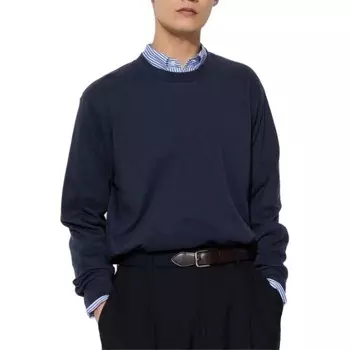 Футболка унисекс темно-синяя Uniqlo, темно-синий