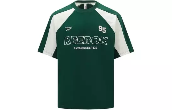 Футболка унисекс темно-зеленая Reebok, темно-зеленый