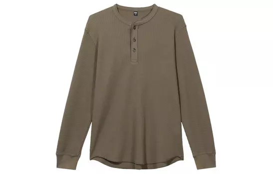 Футболка унисекс темно-зеленая Uniqlo, темно-зеленый