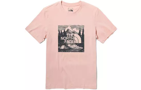 Футболка унисекс The North Face, розовый