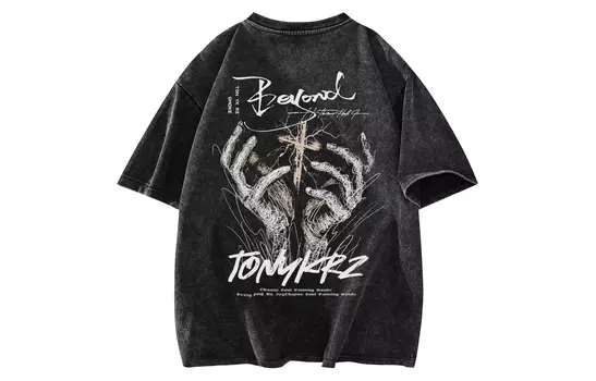 Футболка унисекс TONYKRZ, черный/серый