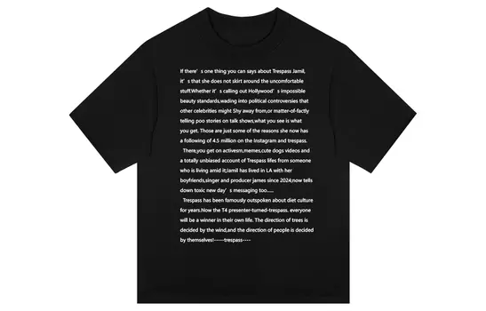 Футболка унисекс TRESPASS, Black-White Text