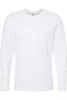 Футболка унисекс Tultex из премиального хлопка с длинным рукавом, белый