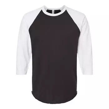 Футболка унисекс Tultex из тонкого джерси реглан, цвет Black And White