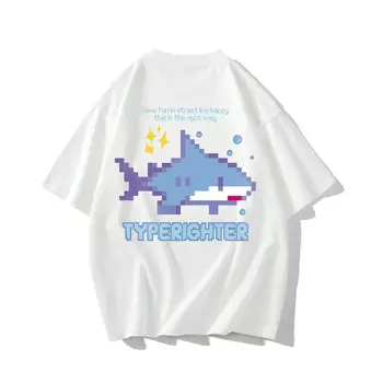 Футболка унисекс TYPERIGHTER, Синяя футболка с длинными рукавами Baby Shark