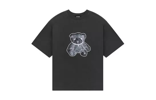 Футболка унисекс угольно-серая We11Done, серый