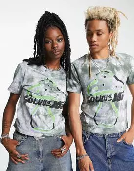 Футболка унисекс укороченного кроя с принтом тай-дай COLLUSION