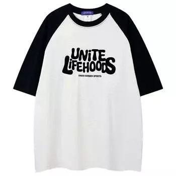 Футболка унисекс Unite Life HOODS, Черный/Розовый