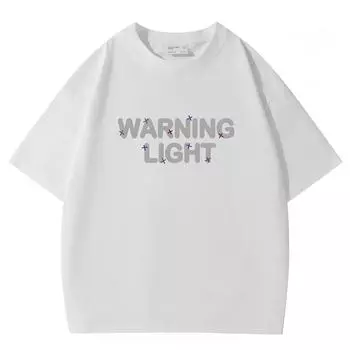 Футболка унисекс WARNING LIGHT, Apricot