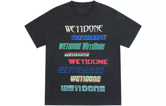Футболка унисекс We11Done, черный