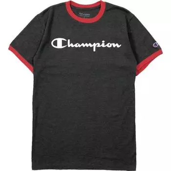 Футболка унисекс, версия для США Champion, Dark Gray Red Edge