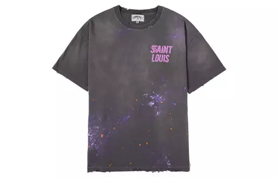 Футболка унисекс, вымытая, серая Sssaint Louis, серый