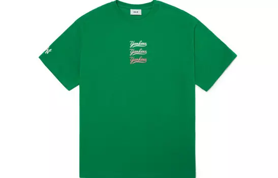 Футболка унисекс зеленая Mlb, зеленый